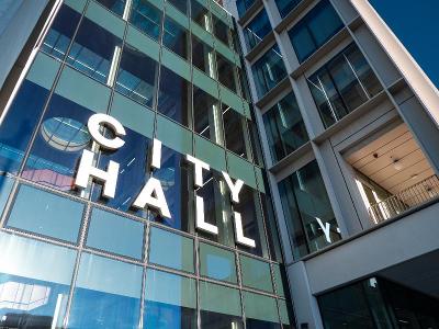 Ceremonies in City Hall sign