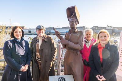 Molly a life-size corten steel sculpture created by Dr Ron Lawson